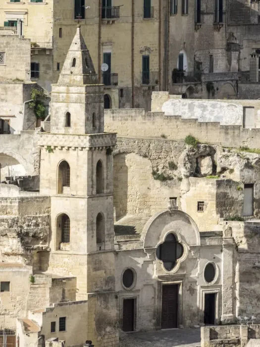 Framed Print : Italy, Basilicata, Matera. Church of San Pietro Barisano, and the largest of those