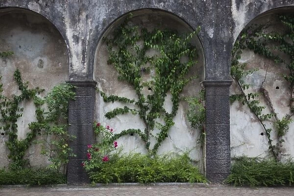 Italy, Brescia Province, Gardone Riviera. Garden detail, Il Giardini del Vittoriale