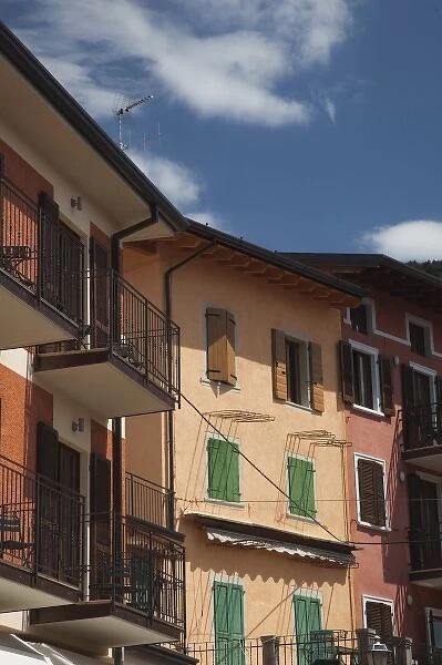 Italy, Brescia Province, Vesio. Town buildings