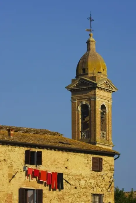 Framed Print : Italy, Buonconvento, Tuscany, Old Church in Buonconvento Tuscany Italy