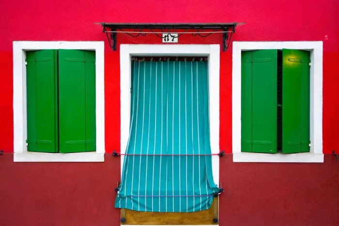 Framed Print : Italy, Burano. Colorful house windows and walls Framed Print : Italy, Burano. Colorful house windows and walls