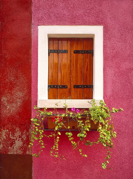 Italy, Burano. Colorful window and walls. Credit as: Jim Nilsen  /  Jaynes Gallery  /  DanitaDelimont
