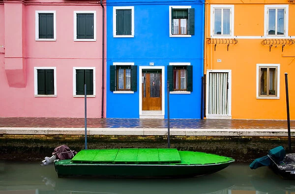 Italy, Burano. Colorful windows and walls. Credit as: Jim Nilsen  /  Jaynes Gallery  /  DanitaDelimont