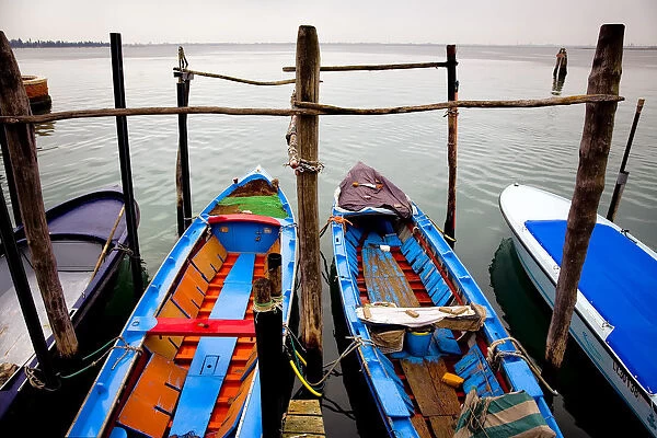 Italy, Burano. Moored boats. Credit as: Jim Nilsen  /  Jaynes Gallery  /  DanitaDelimont. com