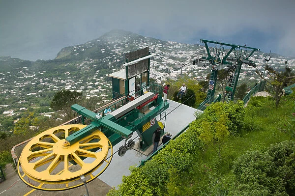 ITALY-Campania-(Bay of Naples)-CAPRI-ANACAPRI: Cablecar to Monte Solaro (el. 589 meters)