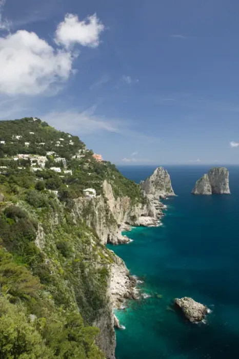 Framed Print : ITALY-Campania-(Bay of Naples)-CAPRI: Faraglioni Rocks