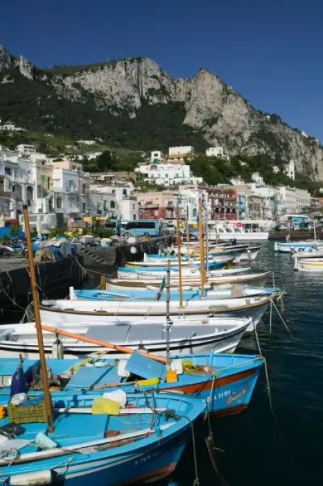 Framed Print : ITALY, Campania, (Bay of Naples), CAPRI: Marina di Caterola / Capri Town Port Framed Print : ITALY, Campania, (Bay of Naples), CAPRI: Marina di Caterola / Capri Town Port