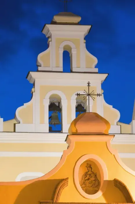 Framed Print : ITALY-Campania-(Bay of Naples)-ISCHIA-FORIO: San Francesco del Assisi Church - Evening Framed Print : ITALY-Campania-(Bay of Naples)-ISCHIA-FORIO: San Francesco del Assisi Church - Evening