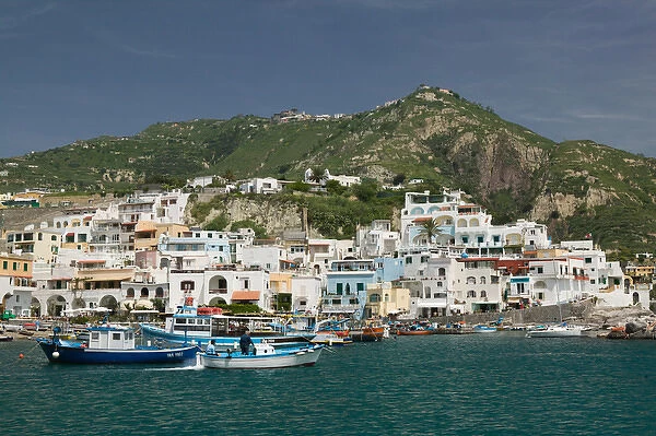 ITALY-Campania-(Bay of Naples)-ISCHIA-SANT ANGELO: Town & Port View  /  Daytime