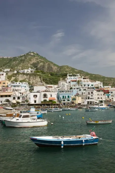 Framed Print : ITALY-Campania-(Bay of Naples)-ISCHIA-SANT ANGELO: Town & Port View / Daytime Framed Print : ITALY-Campania-(Bay of Naples)-ISCHIA-SANT ANGELO: Town & Port View / Daytime