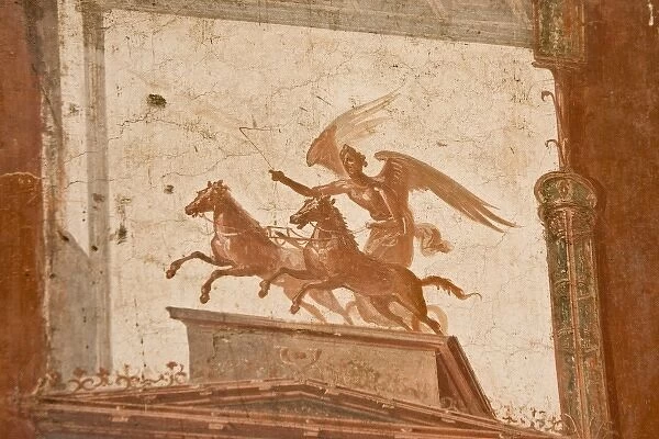 Italy, Campania, Herculaneum. Fresco details in the Hall of Augustals