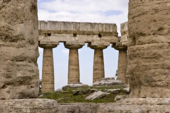Framed Print : Italy, Campania, Paestum. Columns of the Temple of Hera Framed Print : Italy, Campania, Paestum. Columns of the Temple of Hera