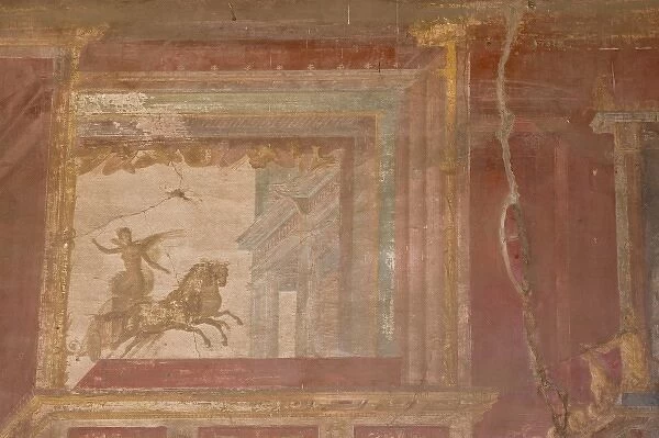 Italy, Campania, Pompeii. Fresco details in the Macellum or covered market
