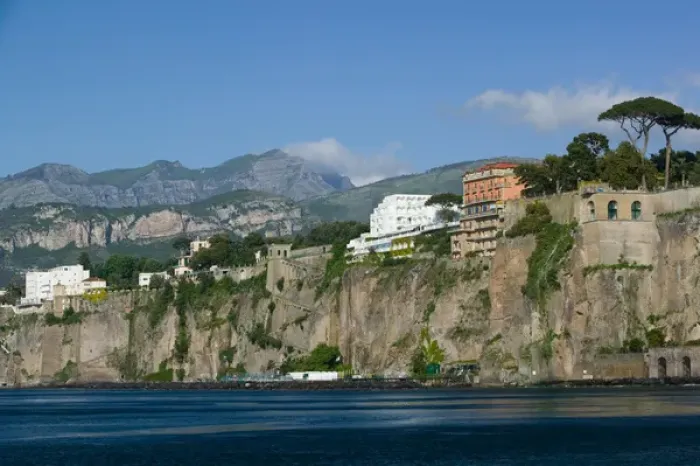 Framed Print : ITALY-Campania-(Sorrento Peninsula)-SORRENTO: Coastal View from Marina Piccola