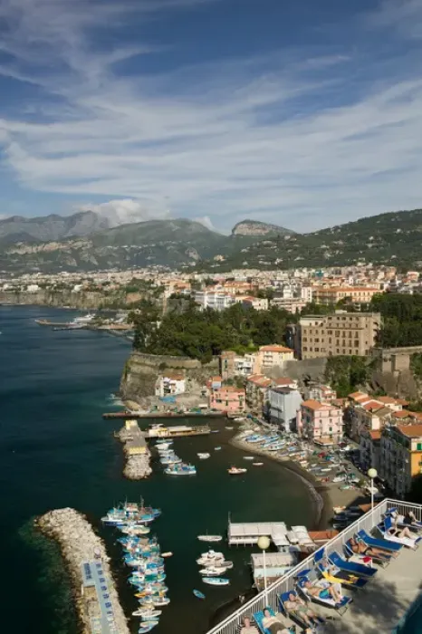 Framed Print : ITALY-Campania-(Sorrento Peninsula)-SORRENTO: View of Marina Grande  /  Daytime