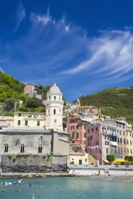 Framed Print : Italy, Cinque Terre, Vernazza, Harbor and Church of Vernazza Framed Print : Italy, Cinque Terre, Vernazza, Harbor and Church of Vernazza