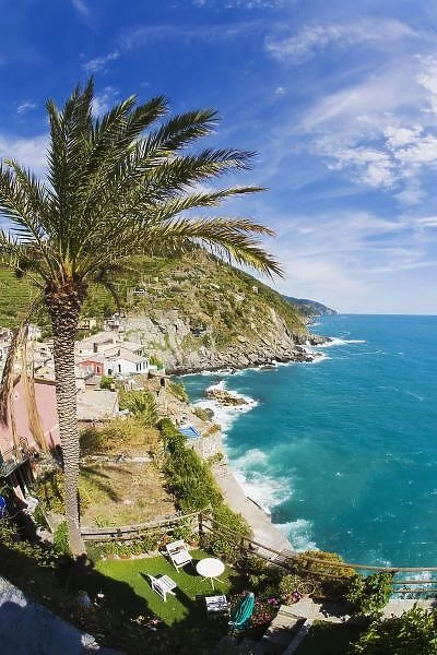 Italy, Cinque Terre, Vernazza, Hillside Town of Vernazza