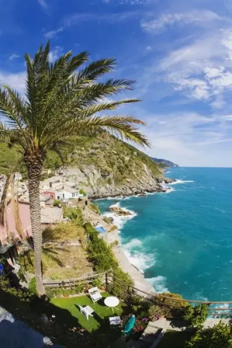 Framed Print : Italy, Cinque Terre, Vernazza, Hillside Town of Vernazza