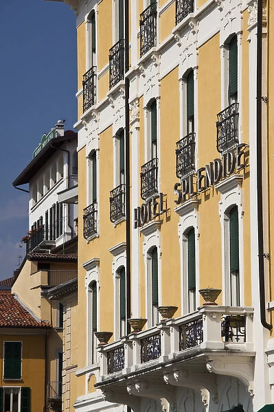 ITALY, Como Province, Bellagio. Hotel Splendide sign