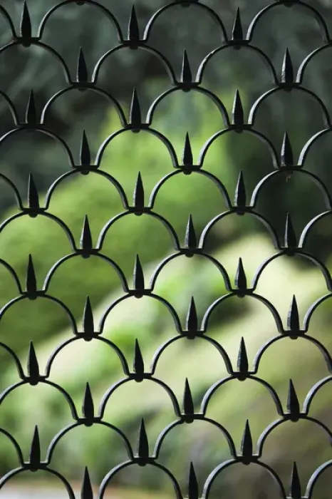 Framed Print : ITALY, Como Province, Brunate. Villa fence detail Framed Print : ITALY, Como Province, Brunate. Villa fence detail