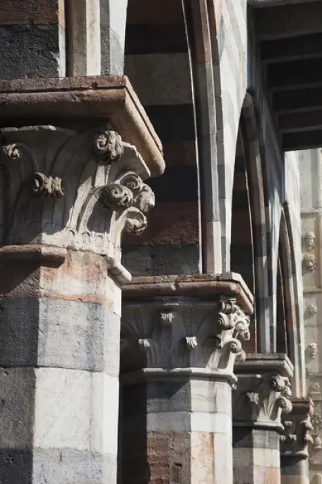 Framed Print : ITALY, Como Province, Como. Como Cathedral, column detail