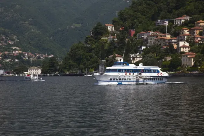Framed Print : ITALY, Como Province, Como. Lake ferry Framed Print : ITALY, Como Province, Como. Lake ferry