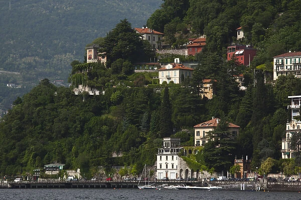 ITALY, Como Province, Como. Lakefront buildings