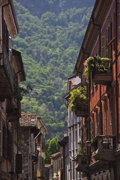 Italy, Como Province, Como. Old town buildings