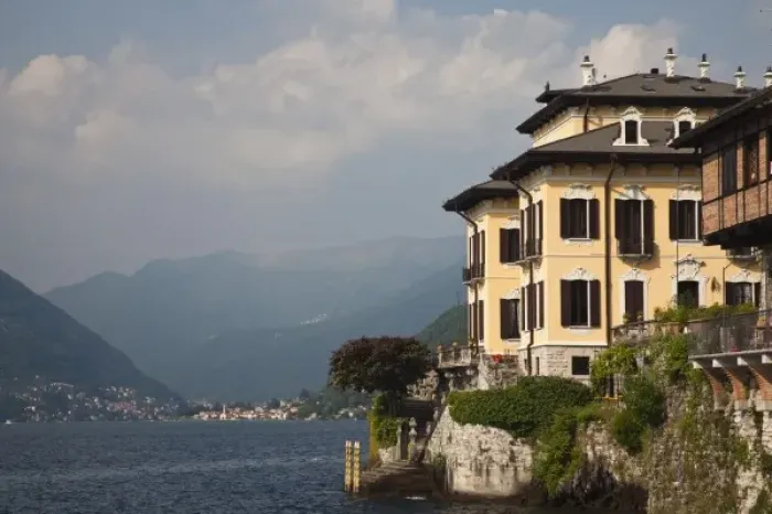 Framed Print : Italy, Como Province, Como. Villa on the Viale Geno Framed Print : Italy, Como Province, Como. Villa on the Viale Geno