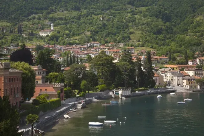 Framed Print : ITALY, Como Province, Lenno. Lakeside town view Framed Print : ITALY, Como Province, Lenno. Lakeside town view