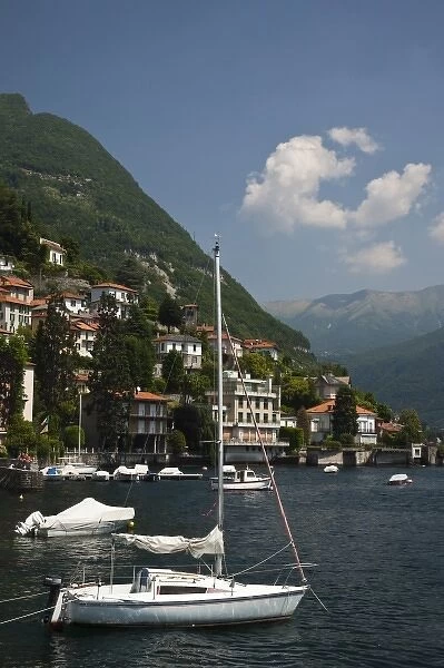 Italy, Como Province, Moltrasio. Lakefront