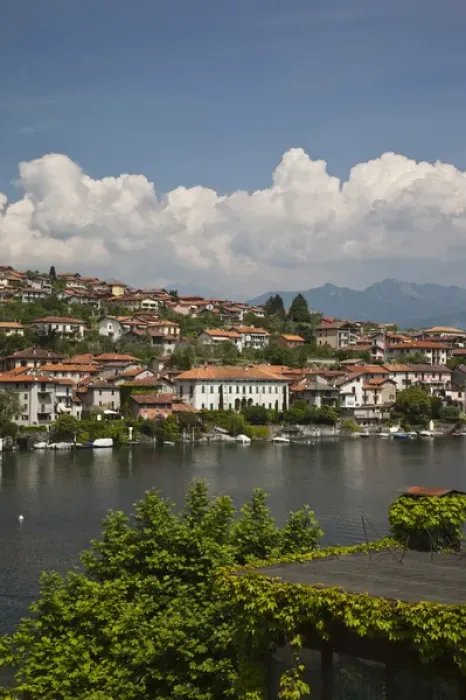 Framed Print : ITALY, Como Province, Ossuccio. Lakeside town view Framed Print : ITALY, Como Province, Ossuccio. Lakeside town view