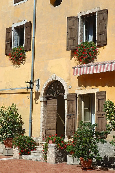 04. Italy, courtyard of Poggi Winery near Bardolino (Editorial Usage Only)