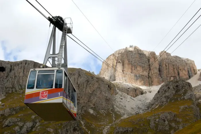 Framed Print : 04. Italy, Dolomites, Trentino, Pordoi Pass, funicular ride to observatory Framed Print : 04. Italy, Dolomites, Trentino, Pordoi Pass, funicular ride to observatory