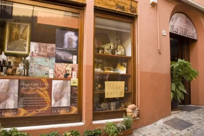 Framed Print : Italy, Dozza. A town store front Framed Print : Italy, Dozza. A town store front