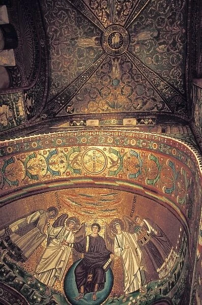 Italy, Emilia, Romagna, Ravenna. Interior mosaics in Basilica San Vitale