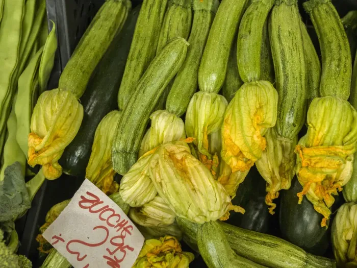 Framed Print : Italy, Florence. Zucchini with flowers for sale in the Central Market Framed Print : Italy, Florence. Zucchini with flowers for sale in the Central Market