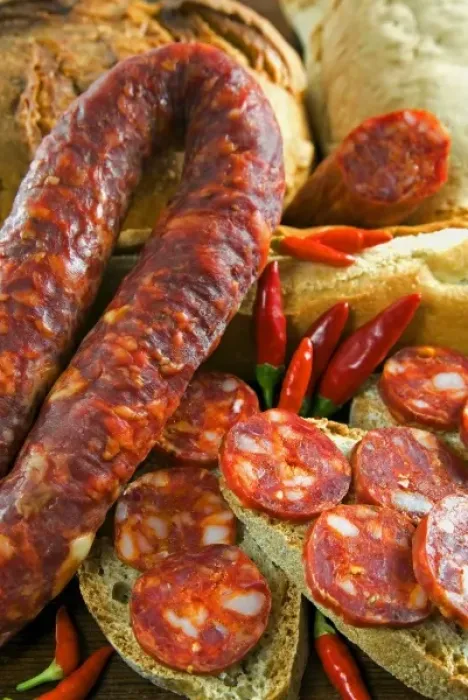Framed Print : Italy, food, calabrian hot sausage, traditional