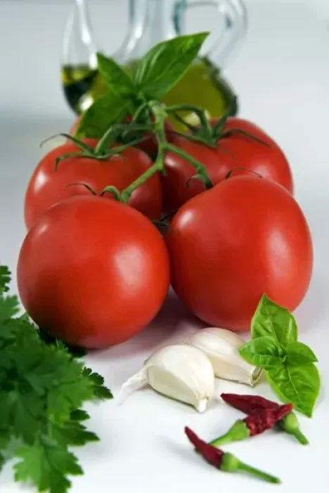Framed Print : Italy, food, ingredients for tomato sauce, traditional