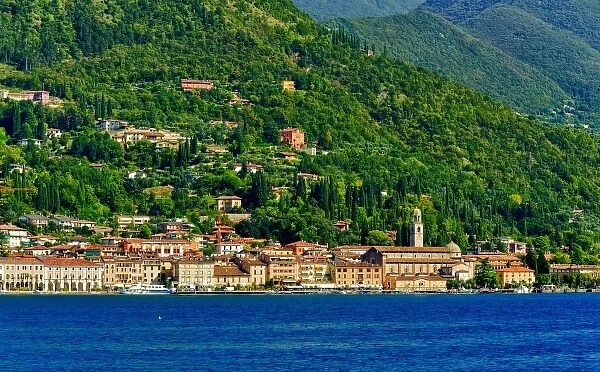 Italy, Lake Garda, Salo. Lake Gardas features many seaside communities like Salo