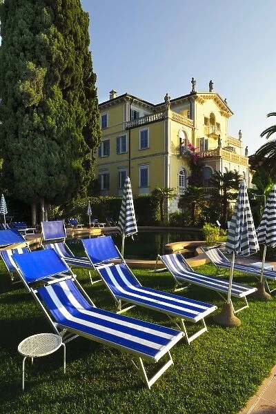 Italy, Lake Garda, Salo. Lake Gardas seaside communities like Salo and Gardone
