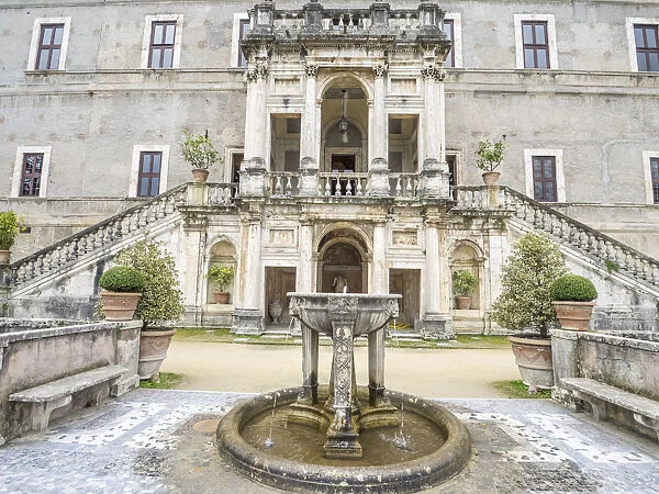 Italy, Lazio, Tivoli, Villa d Este. The double loggia provided access to the ceremonial rooms