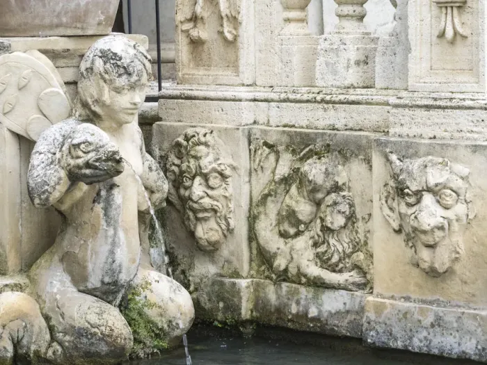 Framed Print : Italy, Lazio, Tivoli, Villa d Este. Detail of the Fountain of the Organ Framed Print : Italy, Lazio, Tivoli, Villa d Este. Detail of the Fountain of the Organ