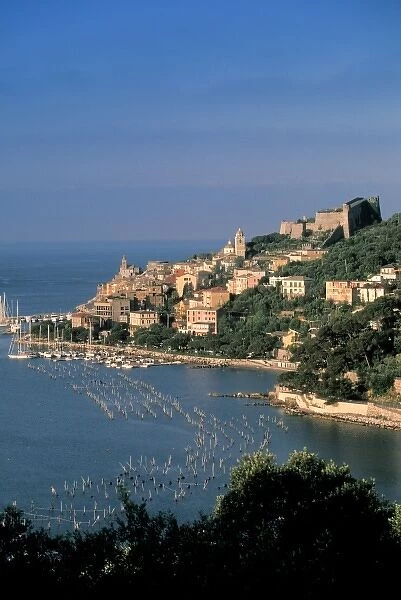 Italy, Liguria, Riviera Di Levante, Porto Venere. Town view, morning