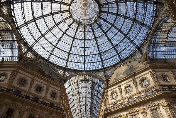 Italy, Lombardy, Milan. Galleria Vittorio Emanuele II, shopping mall completed in