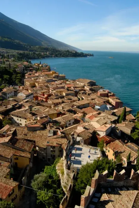 Framed Print : 04. Italy, Malcesine, view from castle of Lake Garda and town Framed Print : 04. Italy, Malcesine, view from castle of Lake Garda and town
