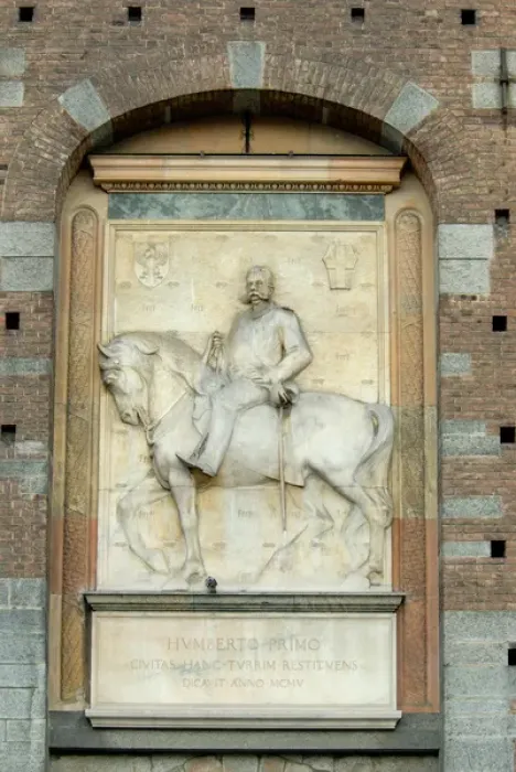 Framed Print : 04. Italy, Milan, Castello Sforzesco, detail of relief of Umberto I, on Filarete Tower Framed Print : 04. Italy, Milan, Castello Sforzesco, detail of relief of Umberto I, on Filarete Tower