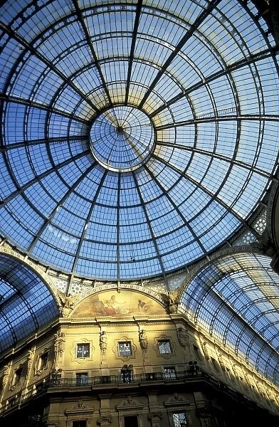 Italy, Milan. Galleria Victorio Emanuele, interior