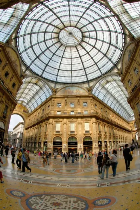 Framed Print : 04. Italy, Milan, Galleria Vittorio Emanuele II interior