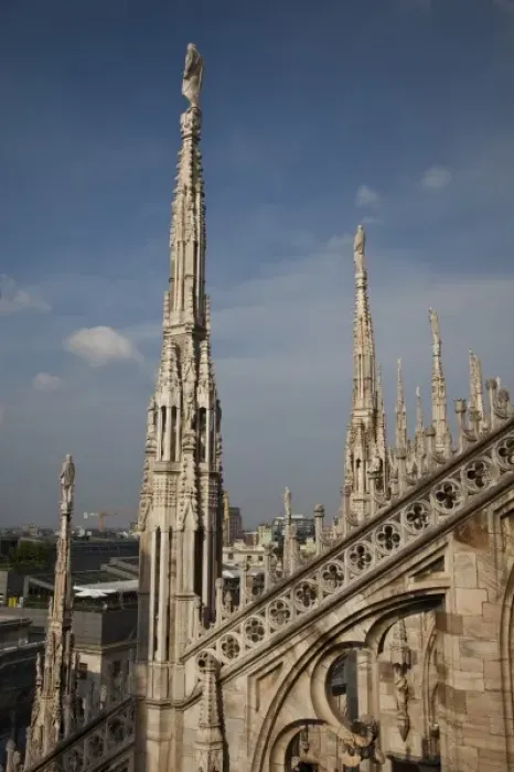 Framed Print : Italy, Milan Province, Milan. Milan Cathedral, roof detail